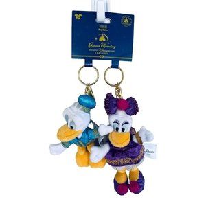 Disney Parks Shanghai Resort Grand Opening Donald Daisy Duck Plush Keychain Set